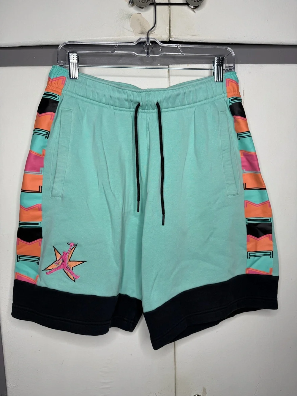 JORDAN AJ11 FLEECE SHORTS MEN'S SIZE Medium Blue Green STYLE DD5279-307
